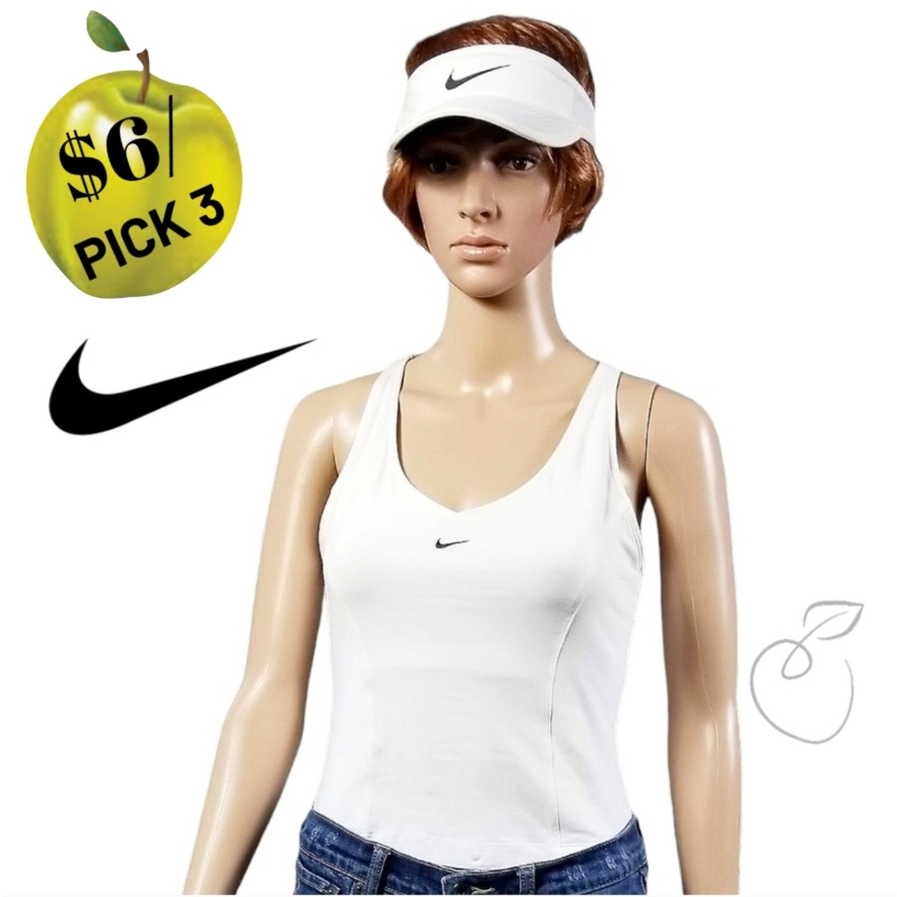 NIKE ATHLETIC WOMENS TOP WHITE SZ M